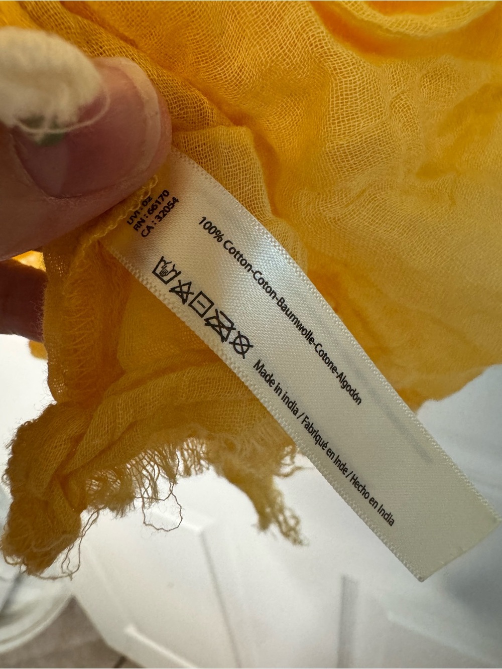 FP ONE Yellow Smocked V-Neck Blouse - Picture 6 of 6